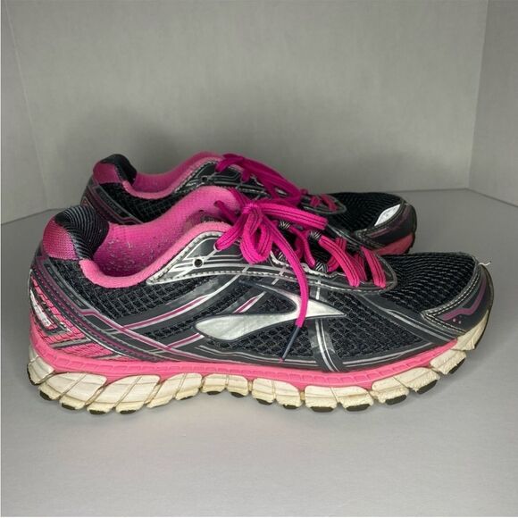 Brooks Adrenaline GTS 15 Grey Pink Athletic Running Shoes Size 9.5 - Picture 10 of 16